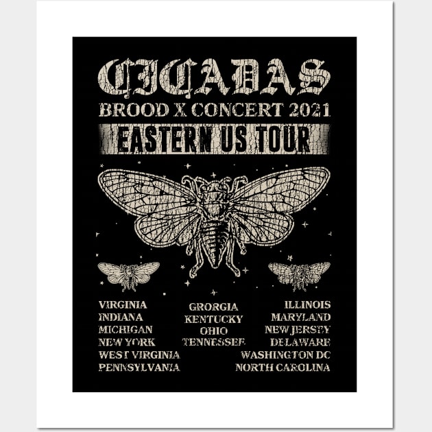 Cicadas Brood X Concert 2021 Eastern Us Tour Wall Art by American Woman